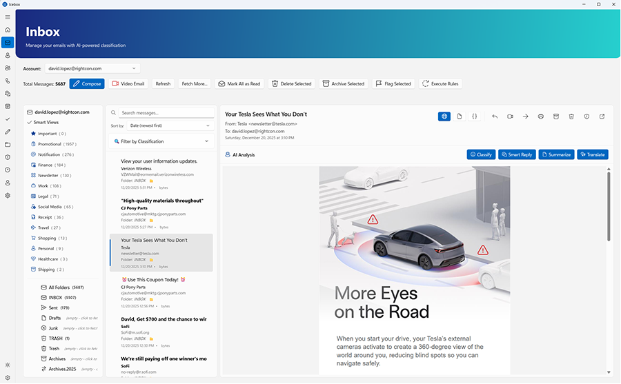 Icebox unified inbox with AI-powered email classification
