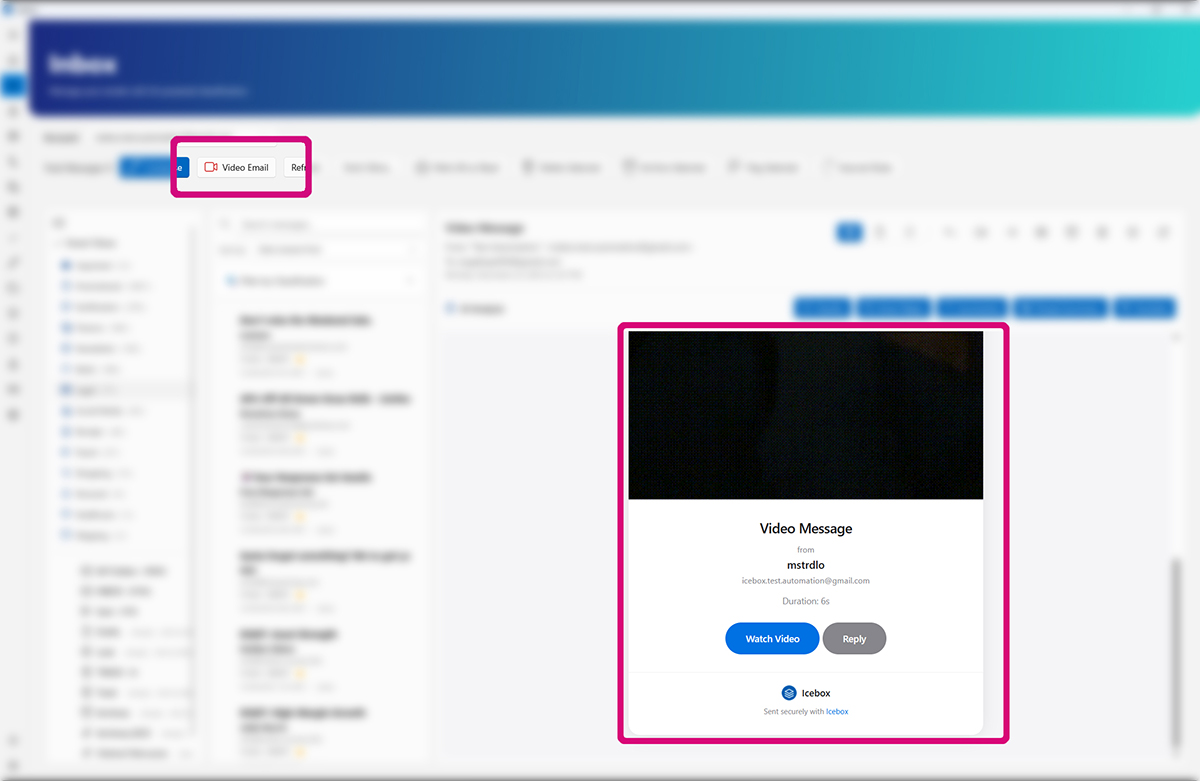 Icebox inbox features